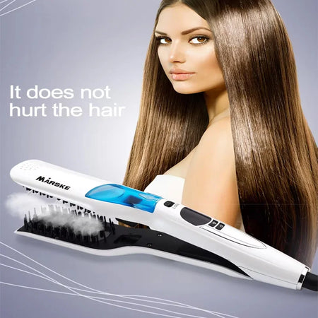 Professional Ceramic Automatic Fast Heating Hair Straightener Liquid Crystal Display Electric Steam Hair Straightener